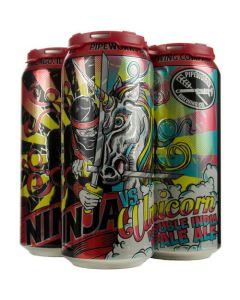 PIPEWORKS NINJA VS. UNICORN DOBLE IPA 16oz 4PK CANS