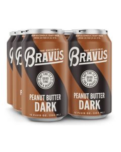 BRAVUS NON-ALCOHOLIC PEANUT BUTTER STOUT 12oz 6PK CANS