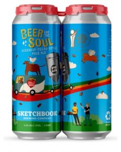 SKETCHBOOK BEER FOR THE SOUL BELGIAN STYLE PALE ALE 16oz 4PK CANS