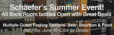 Schaefer's Summer Sales & Tasting Event